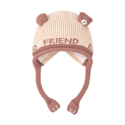 宝宝冬季帽子针织护耳帽