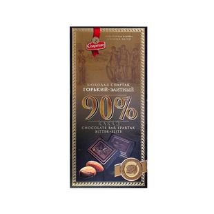 白俄罗斯进口纯黑巧克力56%72%90%纯可可脂斯巴达克经典黑巧超苦
