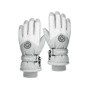 金柏高手套女冬季保暖加绒加厚棉手套骑车骑行防风电瓶车冬天男士