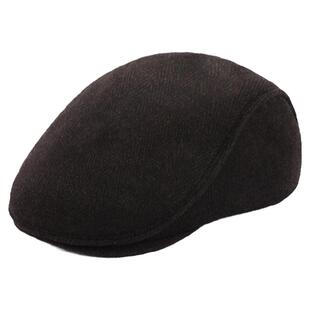 中老年人男士帽子秋冬季保暖毛呢保暖防寒鸭舌帽爸爸前进帽老头帽