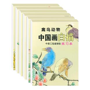 儿童线描临摹画册绘画本中国画白描画画本描绘本入门素描涂色套装