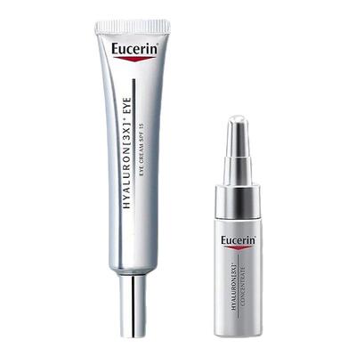 韩国直邮Eucerin优色林高浓缩眼霜+精华液透明质酸肌肤纹理正品