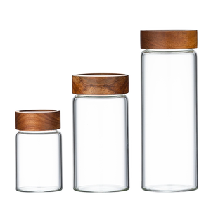 透明玻璃密封罐食品级家用储存罐小瓶子罐子收纳茶叶罐防潮储物罐