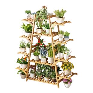 多肉楠竹花架子落地式阳台多层2026新款客厅花盆置物展示架放室内