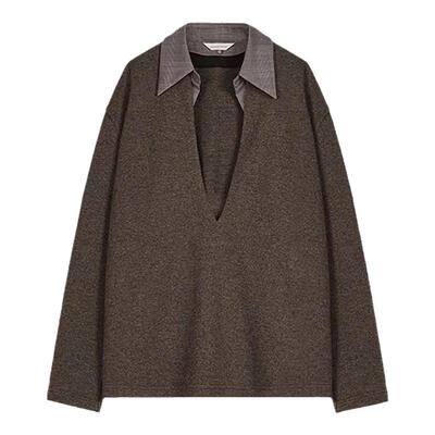 CONCISE-WHITE女士山羊绒V领