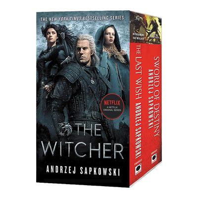 猎魔人小说2本套装 英文原版 The Witcher 白狼崛起+宿命之剑 影视剧封面 巫师 魔幻小说 白狼杰洛特 英文版 进口英语原版书籍