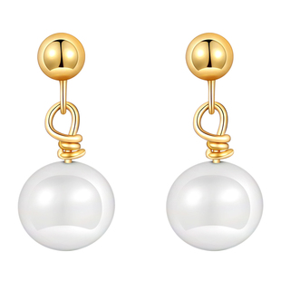S925银针天然珍珠耳坠耳环水滴小耳钉百搭简约高级感甜美耳饰女