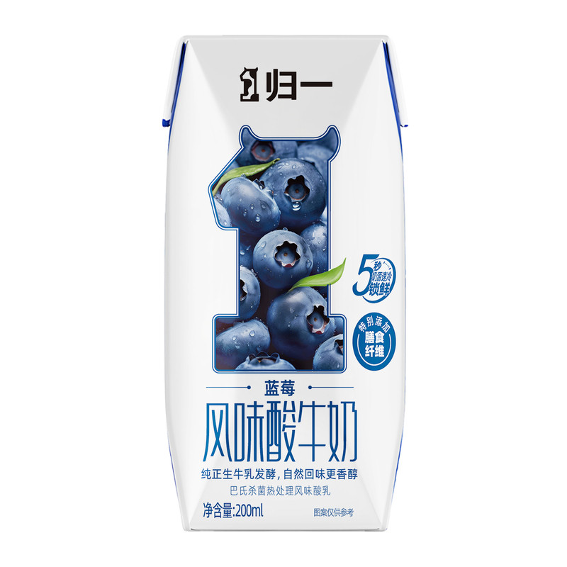 归一蓝莓风味酸牛奶200mL*12盒