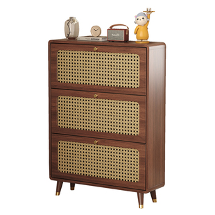 实木超薄翻斗鞋柜家用门口小窄入户门一体靠墙2025新款门外走廊用