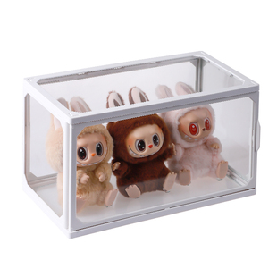labubu展示盒玻璃拉布布挂件收纳盒搪胶娃娃陈列手办置物架盲盒柜
