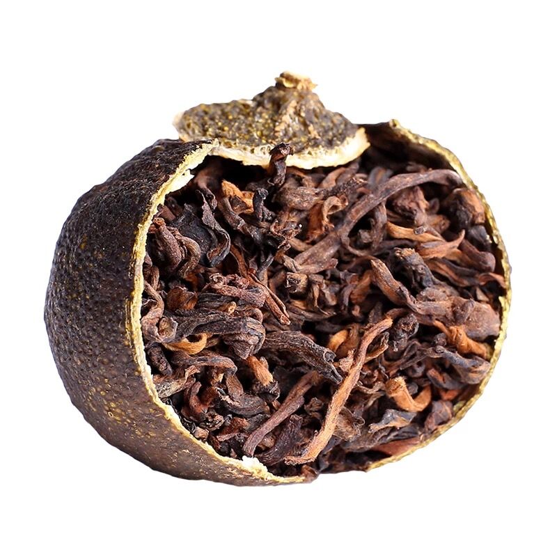 江门新会小青柑普洱茶熟茶特级生晒陈皮吉普茶橘子茶10年宫廷散装