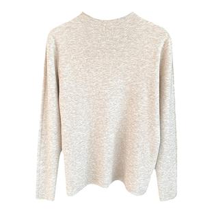 半高领打底衫女款2025新款白色毛衣秋冬内搭针织衫中领长袖上衣服