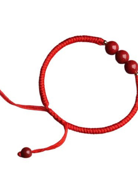 红色道系青年通用未镶嵌简约红绳
