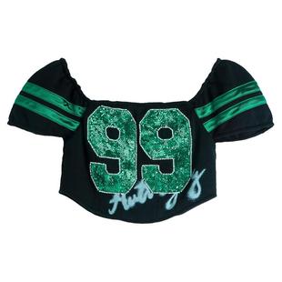 LALABOBO24夏季新款美式运动Y2K风格字母紧身短袖T恤|LBDB-WSDT27