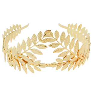 欧美复古金属树叶月桂发箍女圣母巴洛克金色皇冠新娘头冠希腊头饰