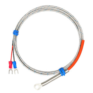 贴片式热电偶垫片表面端面电热偶K型M6圆孔冷压鼻温度探头感温线