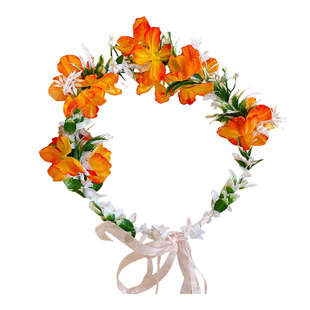 六一儿童花环头饰森系超仙女童仿真花朵发箍头花表演演出拍照发饰