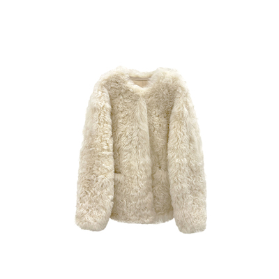 【现货】ECRIVAIN 25AW 托卡半卷皮草长外套 DOUBLEBOO