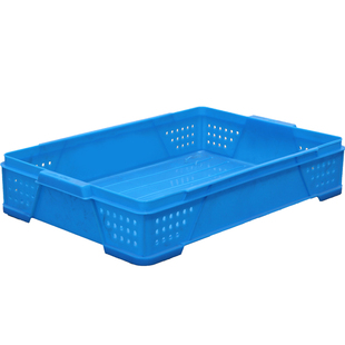 透气塑料食品箱方盘浅盘加高周转筐面包箱子蔬菜筐蛋糕盘子桃筐