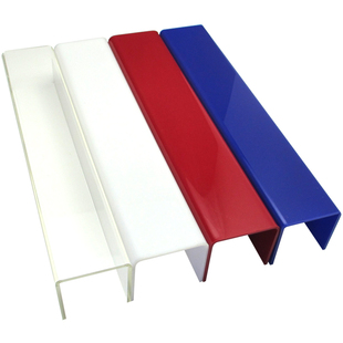 亚克力U型槽条折弯热一体成灯罩盖板有机玻璃透光护防尘门头装饰