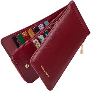 英皇保罗卡包女士2026新款真皮钱包女长款大容量超薄防磁卡片包