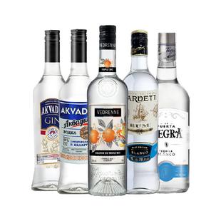 【进口】洋酒基酒调酒套装DIY鸡尾酒伏特加威士忌朗姆龙舌兰金酒