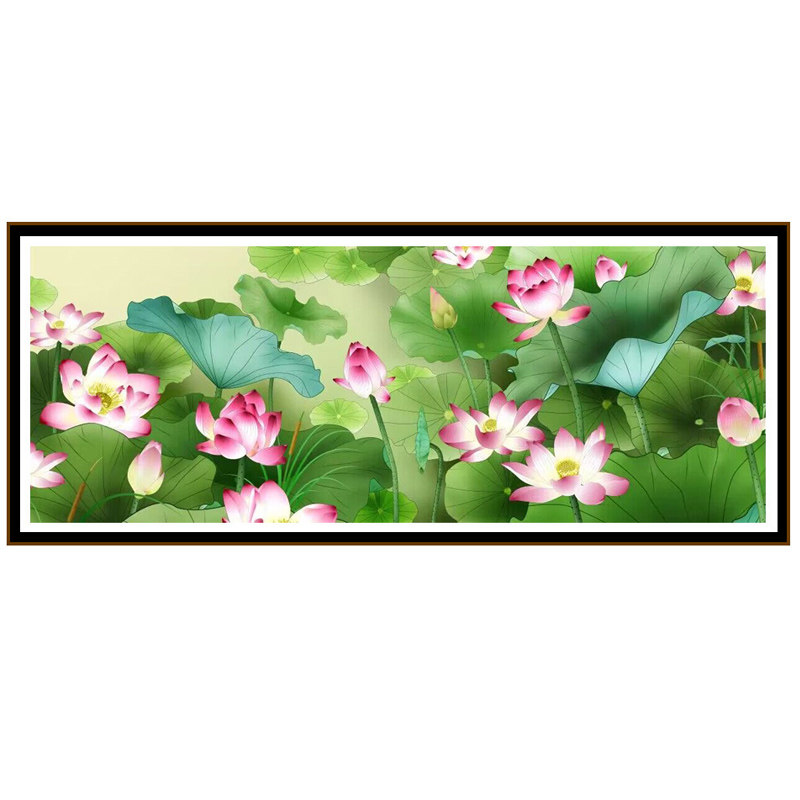 蒙娜丽莎风景客厅满绣十字绣