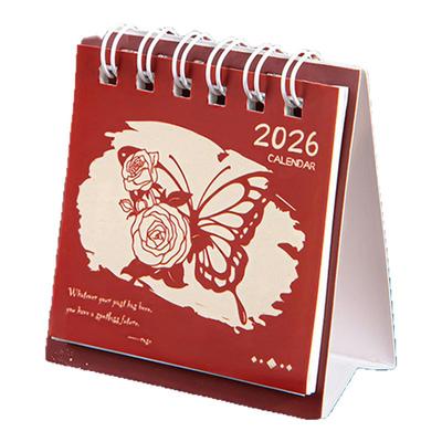 可爱玫瑰蝴蝶2026年台历