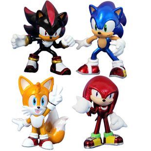 Jada 刺猬索尼克 纳克鲁斯 塔尔斯 夏特 2.5寸金属手办 新年礼物