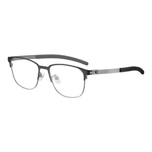 普莱斯运动眼镜近视跑步防脱落眼镜框男款篮球足球防滑男半框纯钛