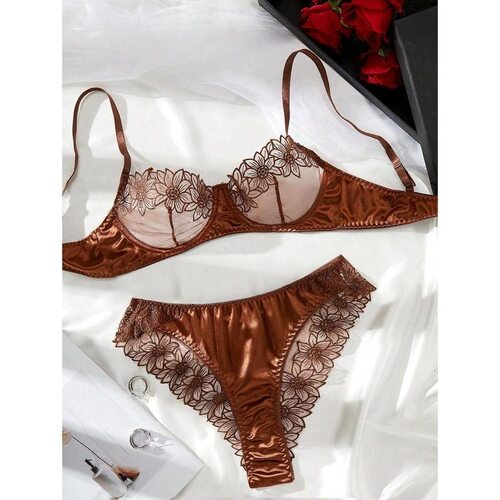 C 80572 Thin Hollow Out Lingerie Set 镂空内衣 代发