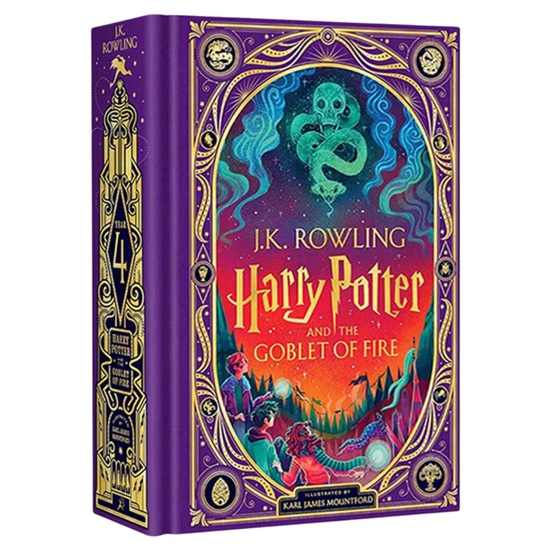 2025年新版 哈利波特与火焰杯4互动书 英文原版小说 Harry Potter and the Goblet of Fire 精装彩绘立体互动插图版J.K罗琳