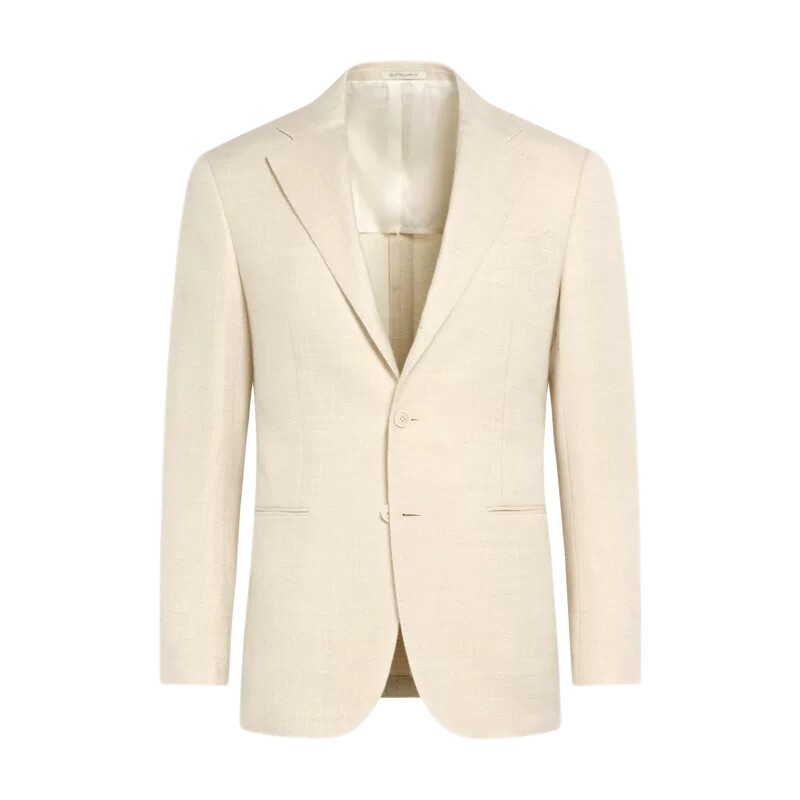 奥莱SUITSUPPLY沙砾色羊毛混纺慵懒男士西装上衣外套