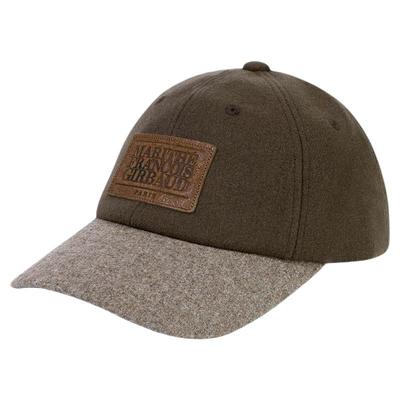 MARITHE经典LOGO羊毛拼色鸭舌帽