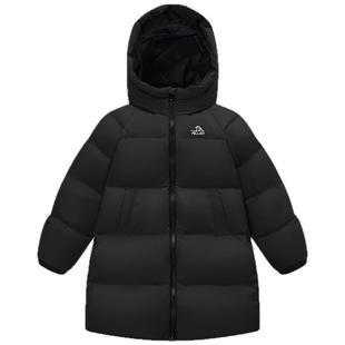 伯希和800蓬长款羽绒服儿童男2025新款女户外保暖防风鹅绒服外套