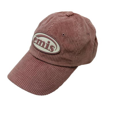 Emis灯芯绒保暖刺绣棒球帽