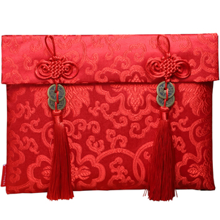 订婚结婚专用创意布艺改口费红包袋中国风锦缎超大彩礼聘礼礼金包