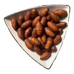 东北柞蚕蛹新鲜活蚕蛹大黄A级山东大蛹500g活体蚕蛹包邮东北蚕蛹