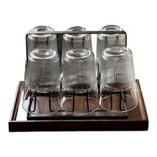 新中式复古待客喝水杯子套装杯具家用客厅茶杯高颜值果汁杯咖啡杯