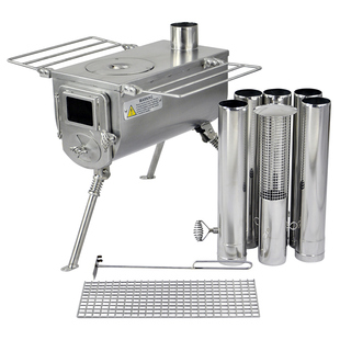 【自营】WINNERWELL户外露营柴火炉野营炉取暖炉圆形二次燃烧炉子