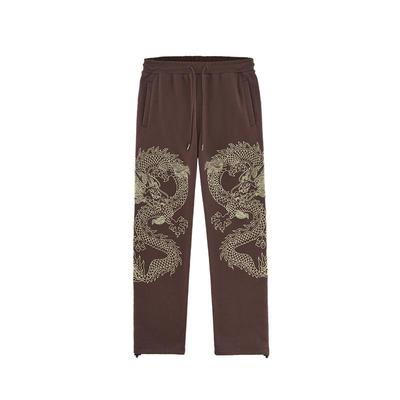 华人青年刺绣卫裤宽松