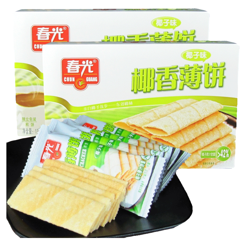 春光食品椰香薄饼椰子味150g