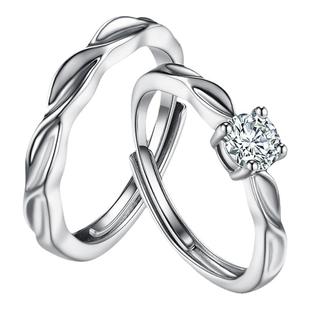 CCO情定一生情侣对戒男女小众设计高级感开口戒指一对纪念日礼物