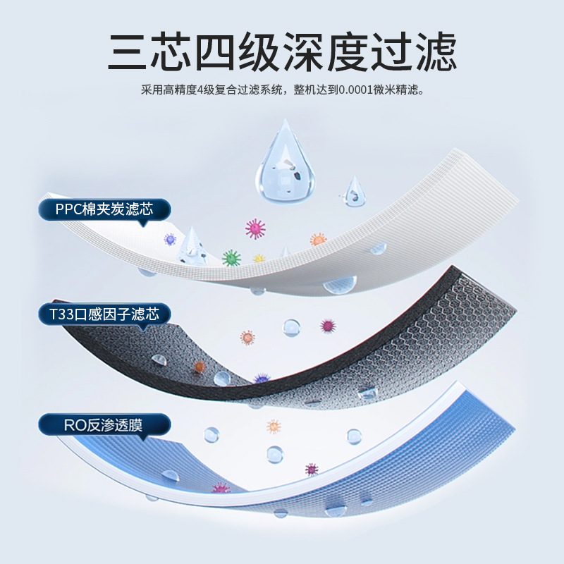 家用600g净水器RO反渗透净水机批发农村台式厨房纯水机净水器直饮