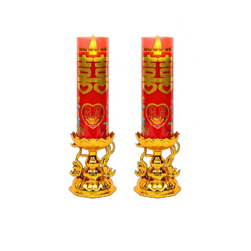 喜字电蜡烛灯结婚电蜡烛 led电子蜡烛灯 百年好合蜡烛灯插电电池