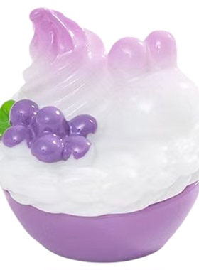 微景观仿真榴莲蓝莓冰淇淋水果碗