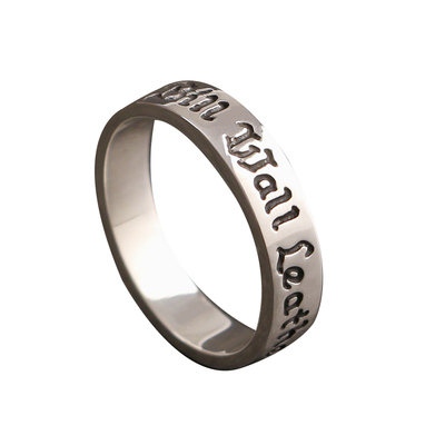 一休老银匠男女银周年纪念字母戒