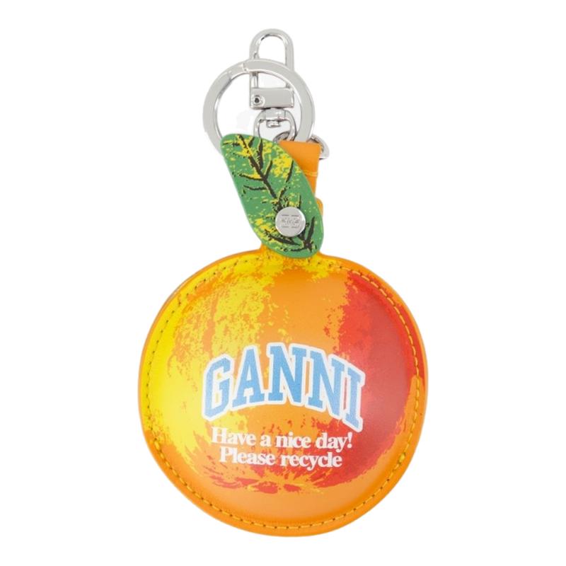 GANNI 苹果形 钱包 -皮质 橙色