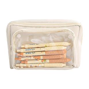 九层痛包笔袋大容量高颜值可拆卸diy女孩款ins风简约文具盒小学初中女生笔袋透明可立式帆布多功能2025铅笔袋