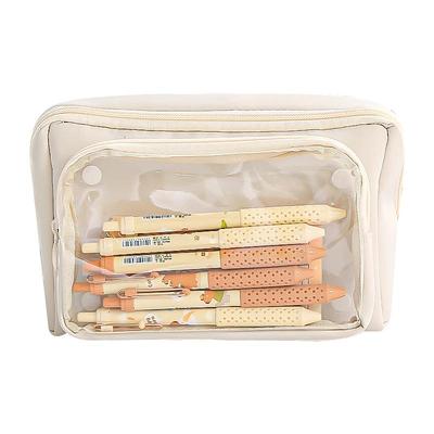 九层痛包笔袋大容量高颜值可拆卸diy女孩款ins风简约文具盒小学初中女生笔袋透明可立式帆布多功能2025铅笔袋